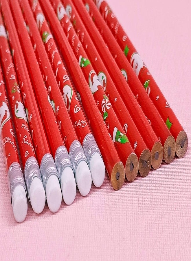 AMYCAUR Christmas Pencils, Pencils with Eraser for Kids, Cartoon Pencils Set with Eraser, Pencils for Kids, Christmas Return Gift for Kids, Thick Strong Grip Pencils for Kids (Pack of 5) - Image 4
